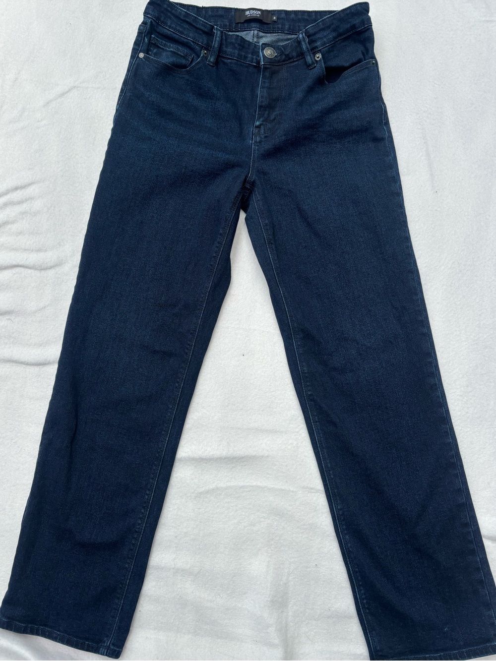 Hudson Straight Leg Jeans Navy Blue High-Rise- 8